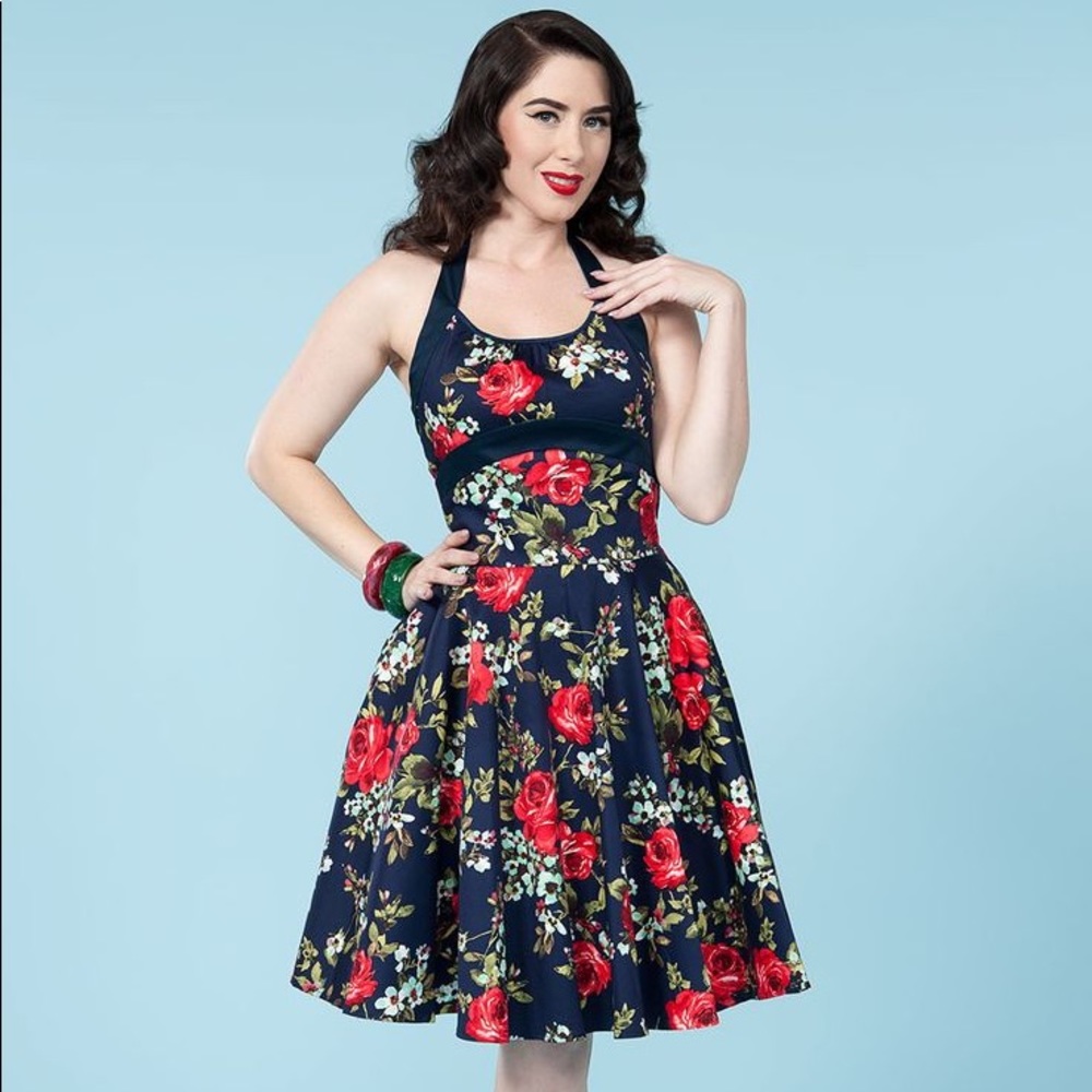 Unique Vintage Halter Dress